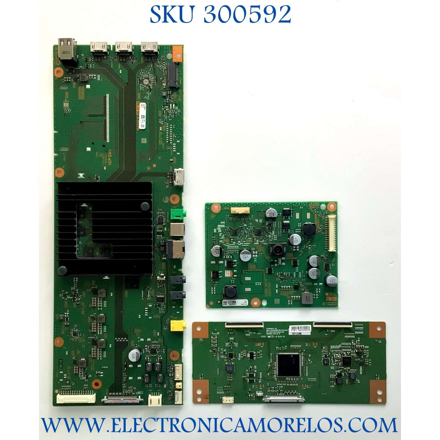 KIT DE TARJETAS PARA TV SONY 4K / MAIN A5015324A 050 / 1-002-850-11 / 100284911 / T-CON 6871L-5952A / 6870C-0814A / 1-001-519-11 / LED DRIVER A5010444A 088 / 1-004-240-11 / 100423911 / PANEL YS9F043HNG01 / DISPLAY LC430EQY(SM)(A2) / MODELO XBR-43X800H